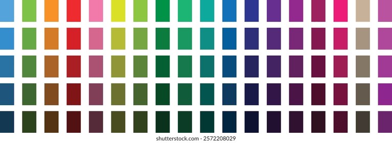 Color Palette. Color Template Chart for your design. Colour Guide Illustration,Color palette, Table color shades. Color harmony. Trend colors