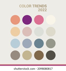 Color palette trends 2022.For graphic adn web design.