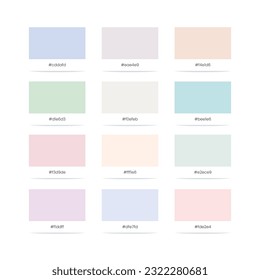 Color Palette Vector With Color Codes