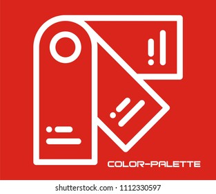 Color palette vector icon 