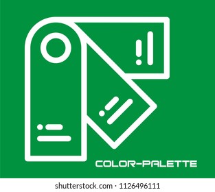 COLOR PALETTE VECTOR ICON 
