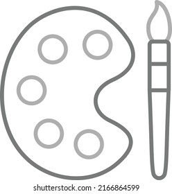 Icono vectorial de la paleta de colores. Se puede usar para imprimir, móviles y aplicaciones web.