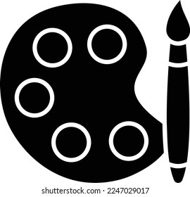 Icono vectorial de la paleta de colores. Se puede usar para imprimir, móviles y aplicaciones web.