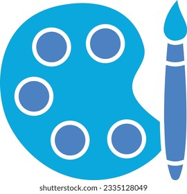 Icono vectorial de la paleta de colores. Se puede usar para imprimir, móviles y aplicaciones web.