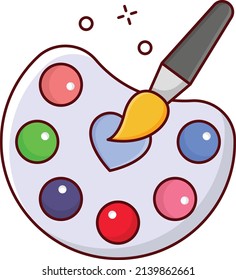 color palette Vector illustration on a transparent background.Premium quality symmbols. vector line flat  icon for concept and graphic design.