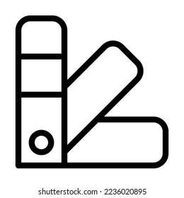 Color Palette Vector Line Icon Design