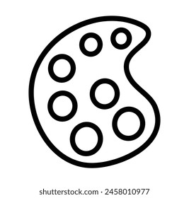 Diseño de iconos de línea de Vector de paleta de colores
