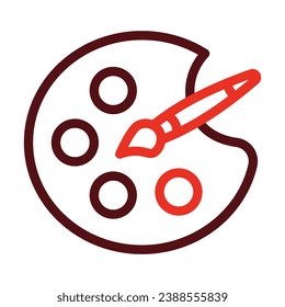 Color Palette Vector Thick Line Two Color Icons For Personal And Commercial Use.
