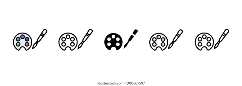 icono de tipo de vector de paleta de colores