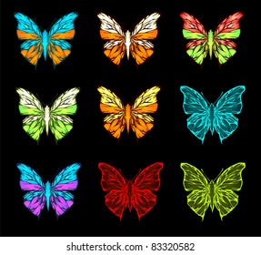 Color pallet of butterfly (vector)