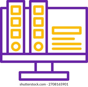 Color Pallete Line Two Color Vector Icon Design