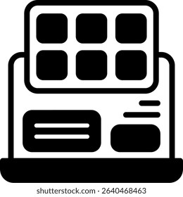 Color Pallete Semi Solid Icon Design