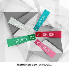 Color paper infographics, vector business design template