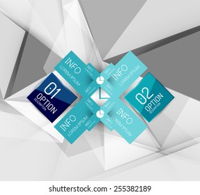 Color paper infographics, vector business design template