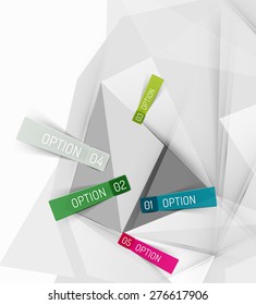 Color paper infographics, vector business design template