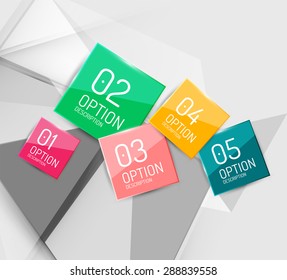 Color paper infographics, vector business design template