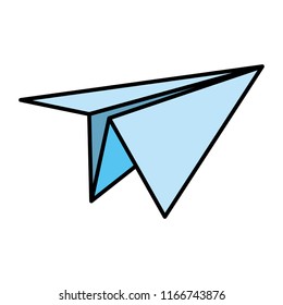 color paper plane origami object design