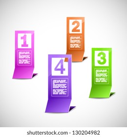 Color paper progress figures vector illustration