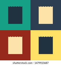 Color Paper shopping bag icon isolated on color background. Package sign. Vintage style drawing. Vector Illustration Color Paper shopping bag icon isolated on color background. Package sign. Vintage style drawing. Vector Illustration