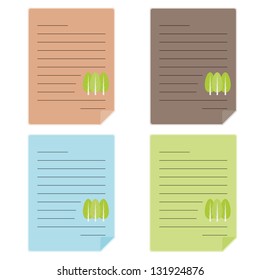 Color paper in the tree style background illustration