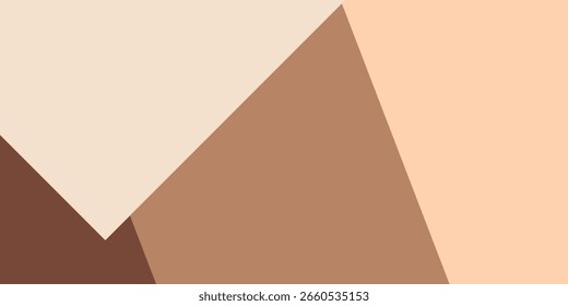 Fondo de Anuncio de composición de geometría de papeles de color con tonos rosados, beige y marrones.