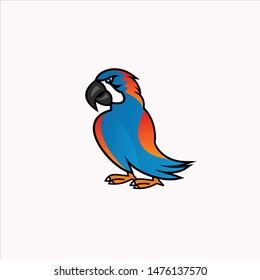 color parrot logo template modern - Vector