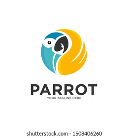 Color Parrot Logo Template Modern Vector