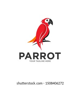 Color Parrot Logo Template Modern Vector