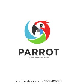 Color Parrot Logo Template Modern Vector
