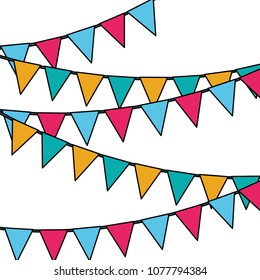 color party flags decoration to party background