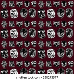 color pattern of African masks