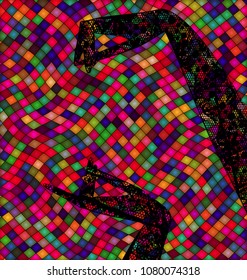 color pattern background and lace hand