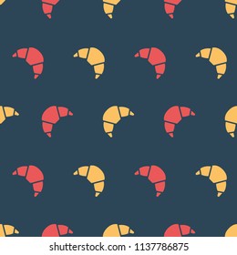 Color pattern with croissants