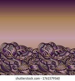 Color pattern cucumbers, Border located below, Gradient vector.