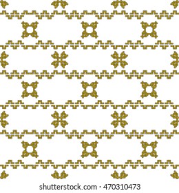 color pattern for embroidery, in the form of pixel mosaics. vector illustration. Simple leaves, butterfly, flower. for textile industry patterns home knitting, interior decoration items