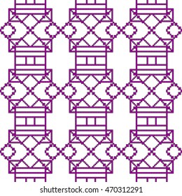 color pattern for embroidery, in the form of pixel mosaics. vector illustration. Simple leaves, butterfly, flower. for textile industry patterns home knitting, interior decoration items