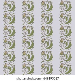 Color pattern floral curl old