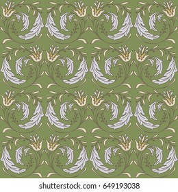 Color pattern floral curl old