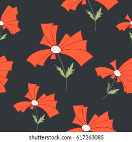 Color pattern with flower buds. Seamless vector illustration