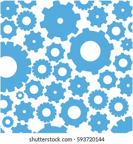 color pattern with gears and pinions vector illustration