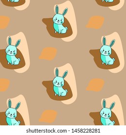 Color pattern of little identical rabbits