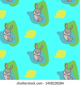 Color pattern of little identical rabbits