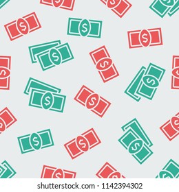 Color pattern with money