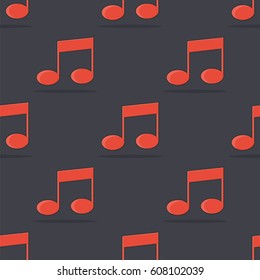 A color pattern of musical notes.