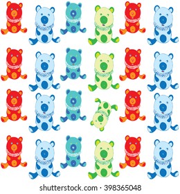 color pattern of teddy bears