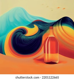 color pattern waves orange juice texture explosive