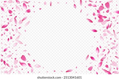 Color Peach Vector Transparent Background. Apple Sky Cover. Blossom Beauty Texture. Tree Invitation Illustration. Purple Cherry Isolated Card.
