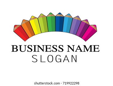 color pencil background logo