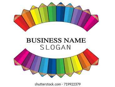 color pencil background logo