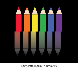 color pencil background , vector LGBT color symbol